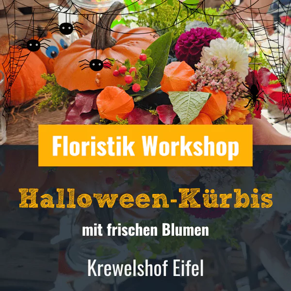 Halloween Kürbis-Gesteck DIY Floristik Workshop